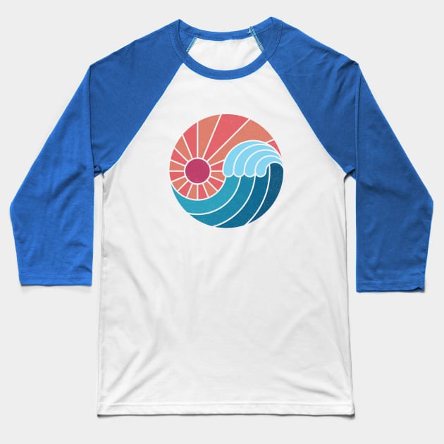 Sun & Sea Baseball T-Shirt by Thepapercrane